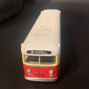 Older Corgi GM Public Service Transportation Diecast Red Bus SELLING AS IS